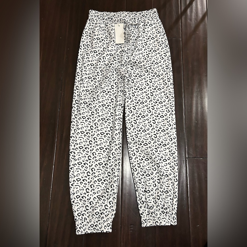 Leopard Print Track Pants